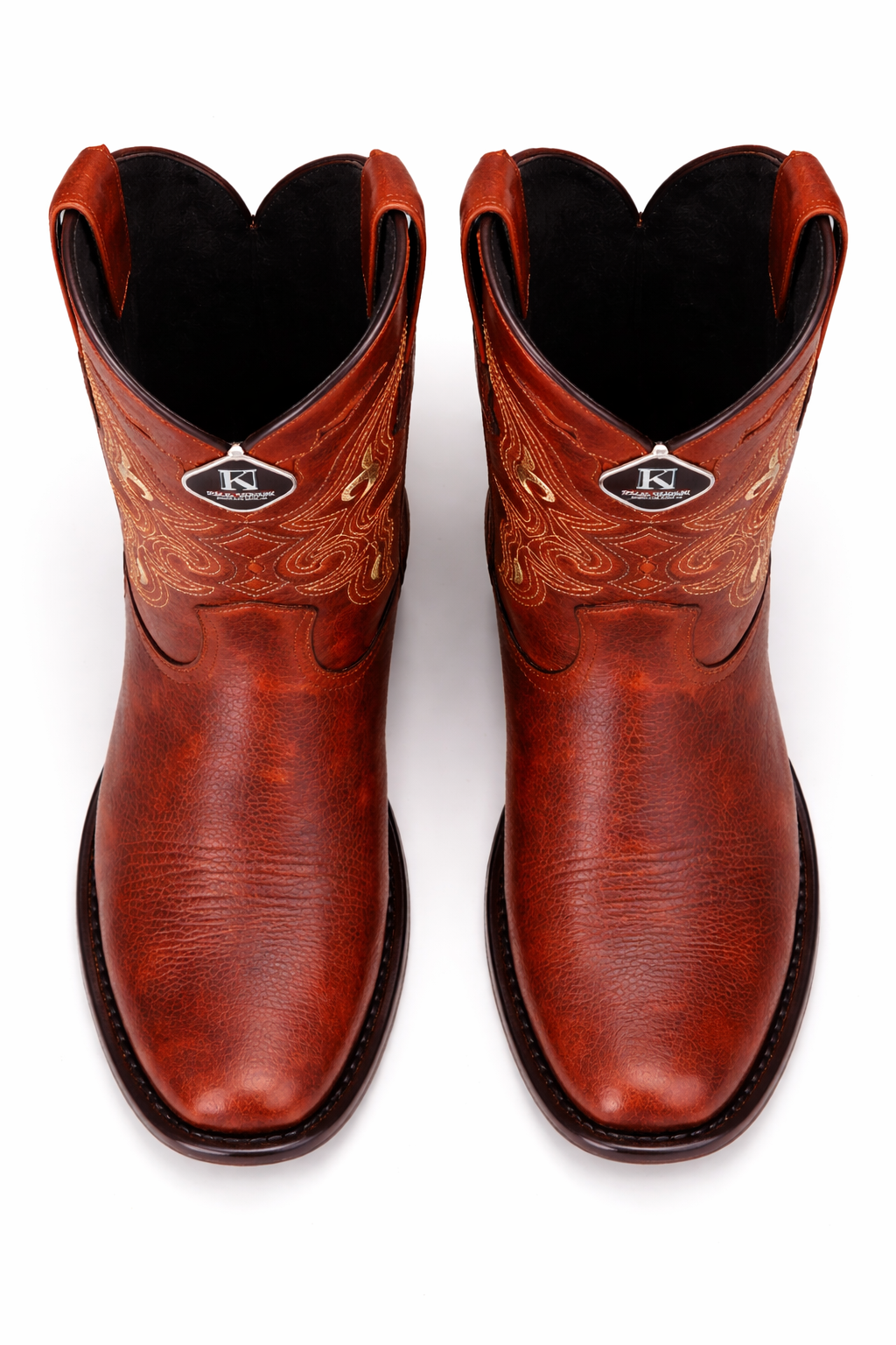 King Exotic Brown Dubai Toe Leather Boots for Men