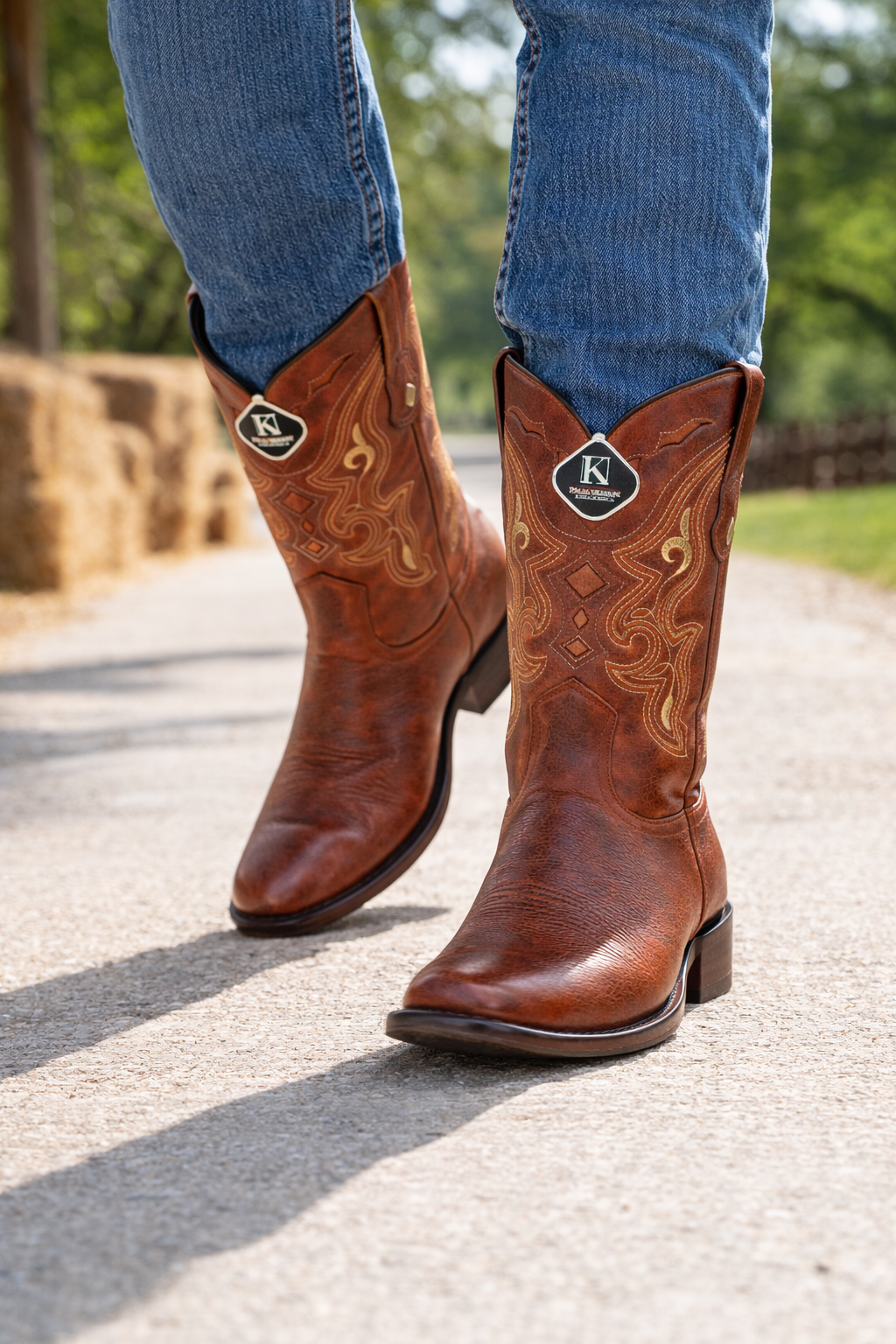 King Exotic Brown Dubai Toe Leather Boots for Men