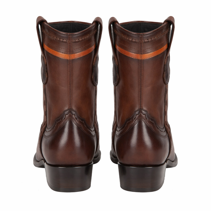 Handcrafted Faded Brown Exotic Leather Boots