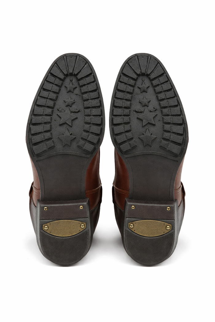 Handcrafted Faded Brown Exotic Leather Boots