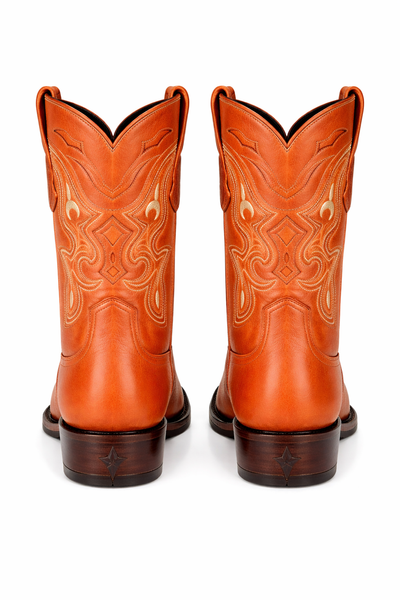King Exotic Honey Leather Dubai Toe Boots