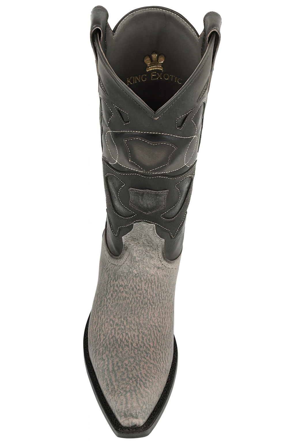 Men’s Sharkskin Snip Toe Boots Handcrafted Gray