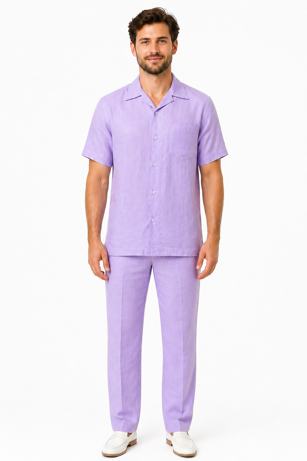 Mens Linen Walking Suit - "Lilac" Summer Outfit - Mens Linen Suit