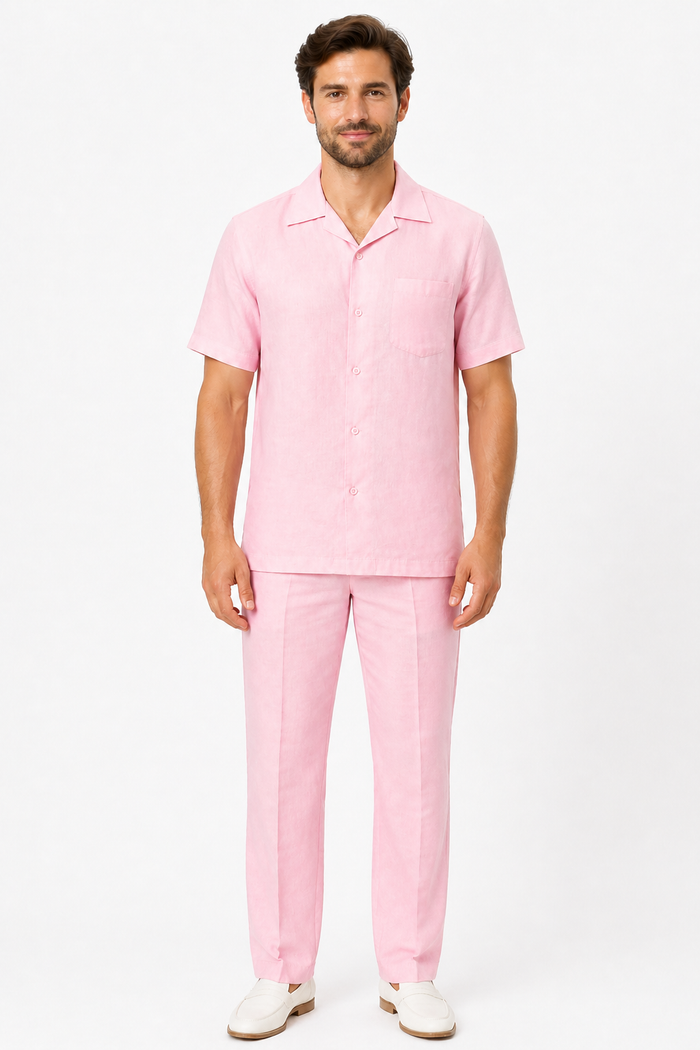 Mens Linen Walking Suit - "Lilac" Summer Outfit - Mens Linen Suit