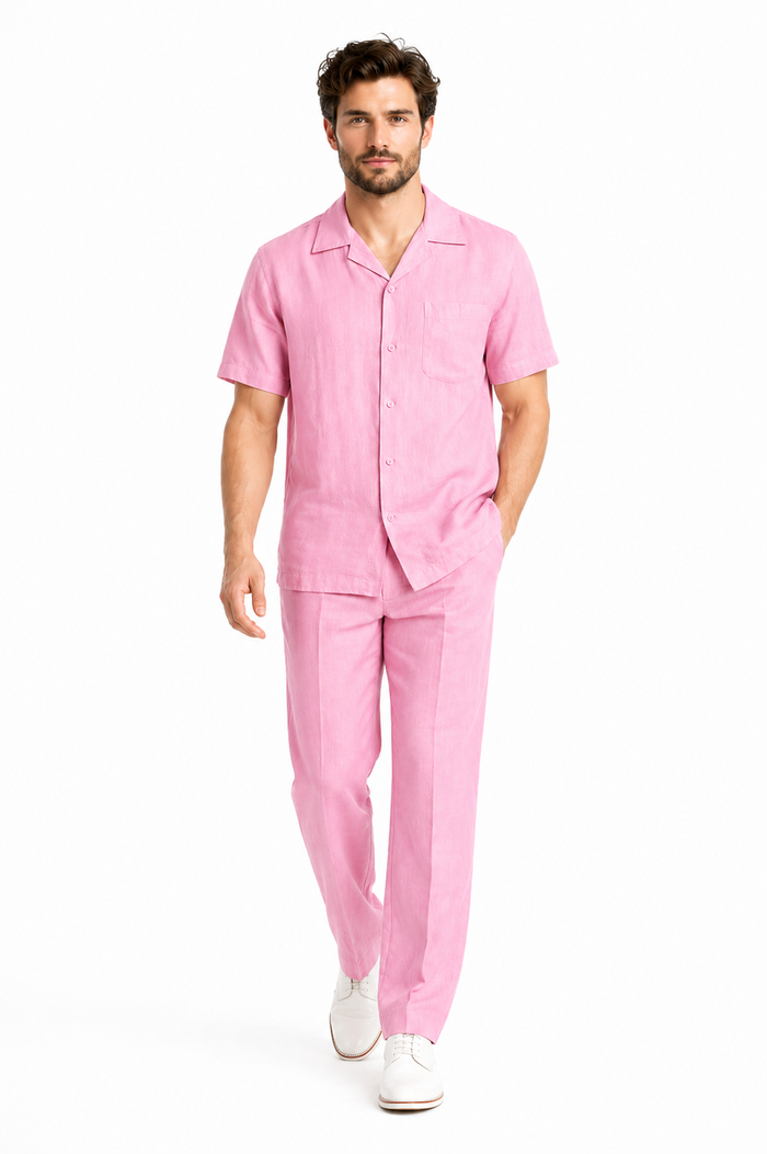 Mens Linen Walking Suit - "Lilac" Summer Outfit - Mens Linen Suit