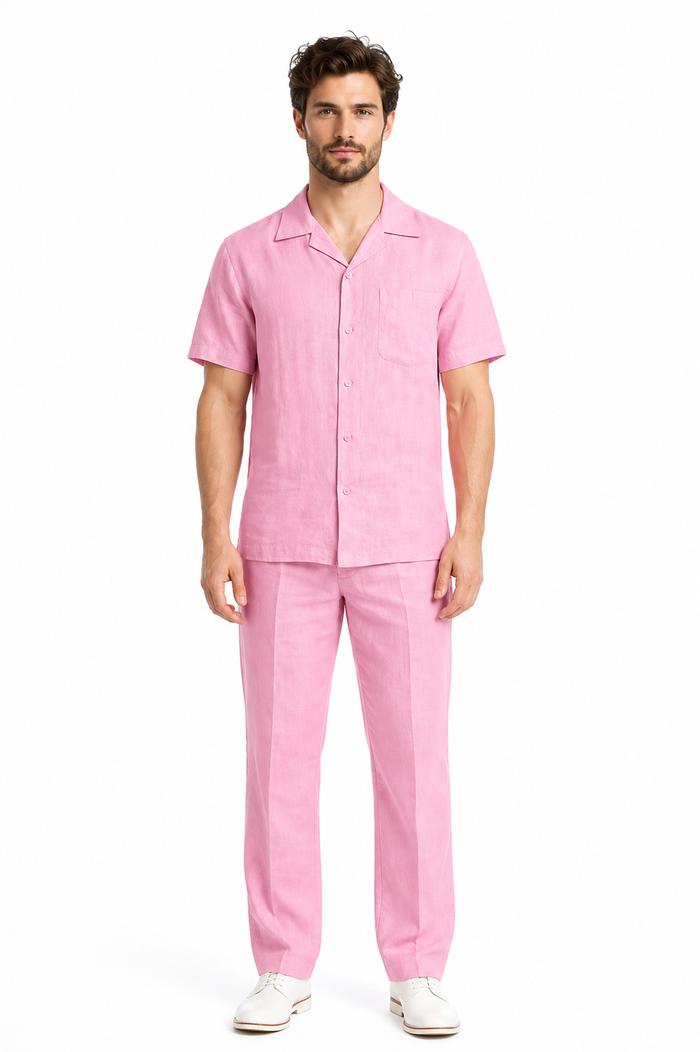 Mens Linen Walking Suit - "Lilac" Summer Outfit - Mens Linen Suit