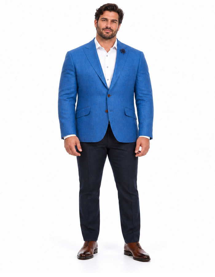 Mens Linen Blazer Big And Tall
