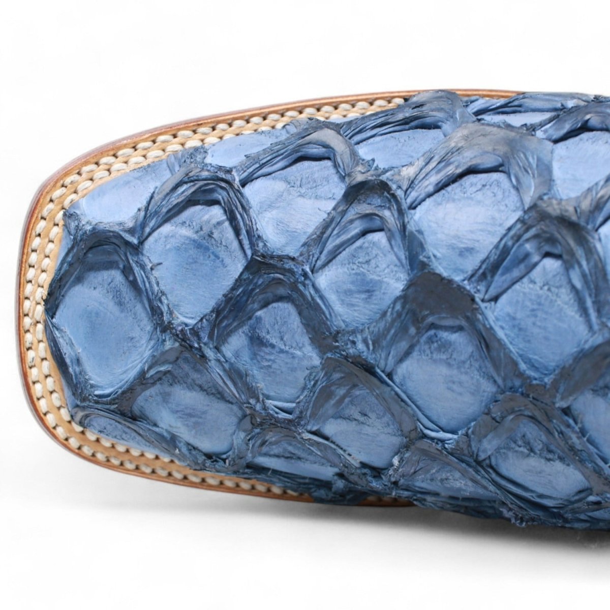 Los Altos Blue Monster Fish Leather Boots