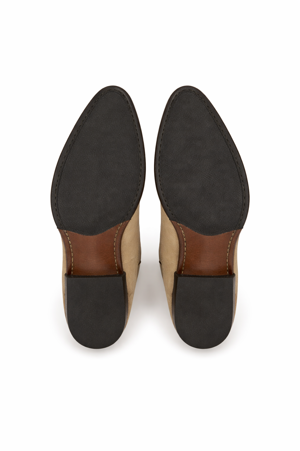 Men's Los Altos Original Suede Leather Boots Roper Toe with Zipper - Oryx