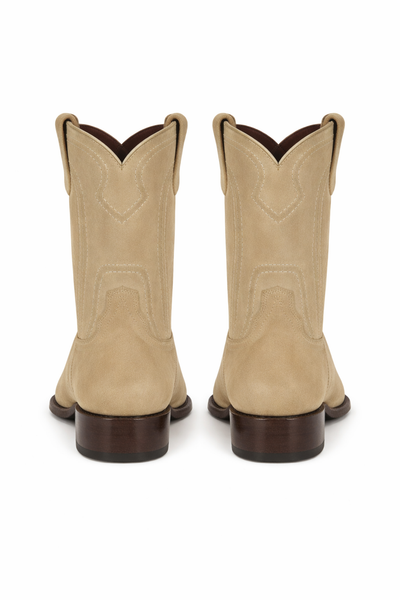 Men's Los Altos Original Suede Leather Boots Roper Toe with Zipper - Oryx