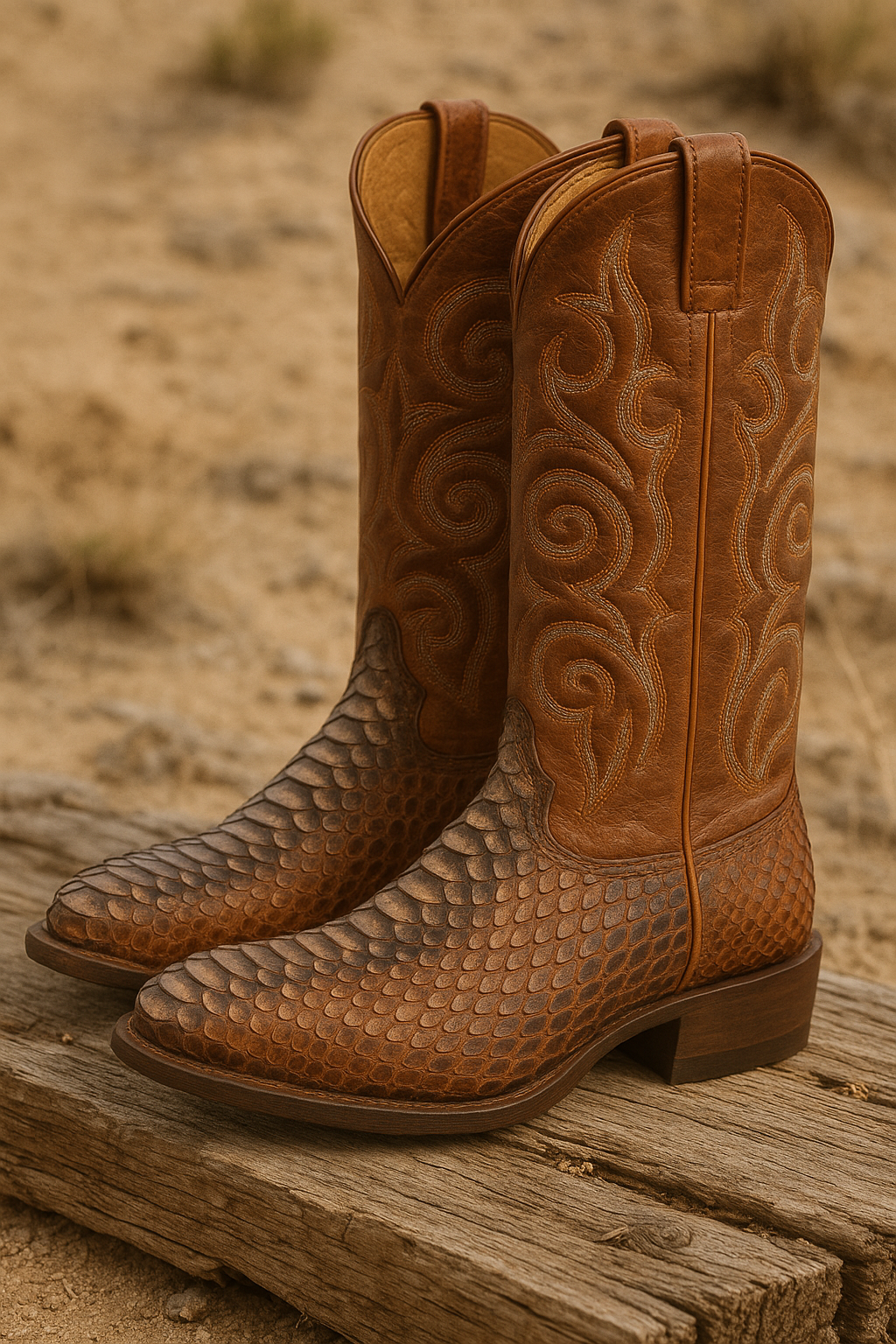 Men's Los Altos Python J-Toe Boots Rustic