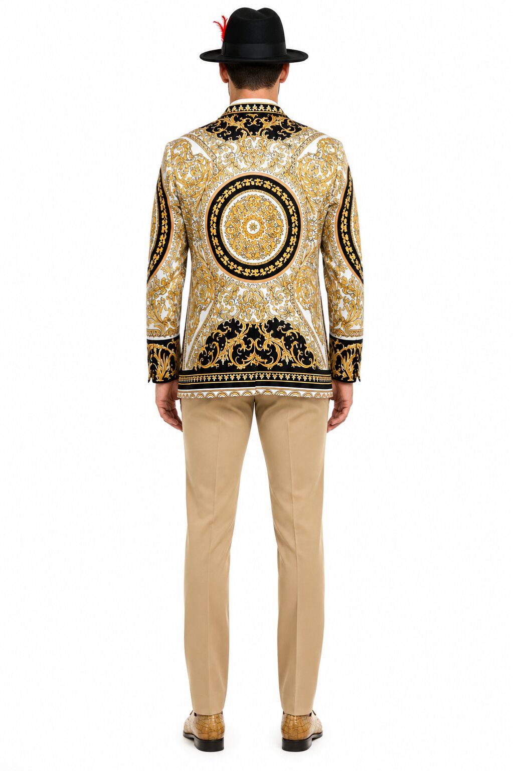 Black and Gold Baroque Outfit Set for Men