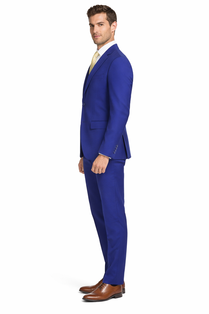 Mens Tiglio French Blue Suit – Stylish Blue Suit for Wedding, Business and Formal Wear
