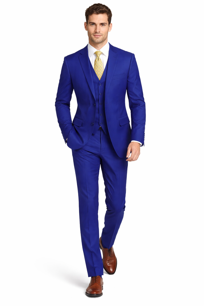 Mens Tiglio French Blue Suit – Stylish Blue Suit for Wedding, Business and Formal Wear