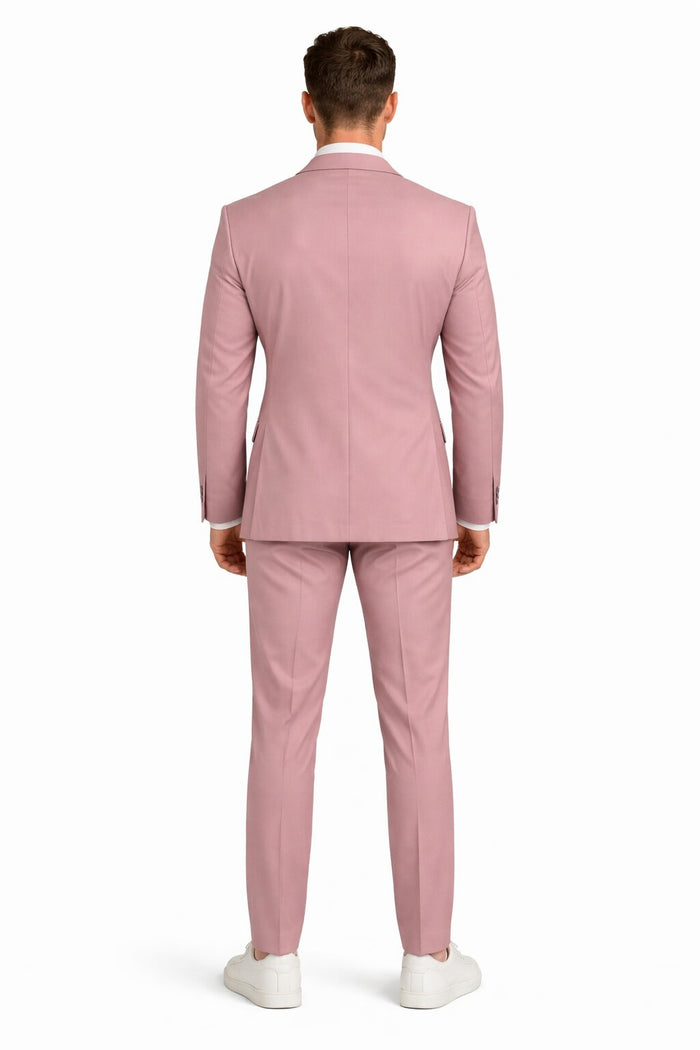 Blush Mauve Wedding Slim Suit for Men