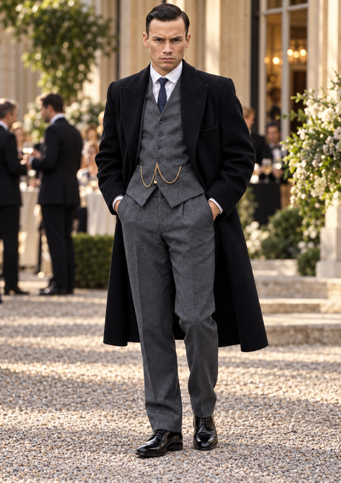 Michael Gray Gangster Suit & Overcoat Set