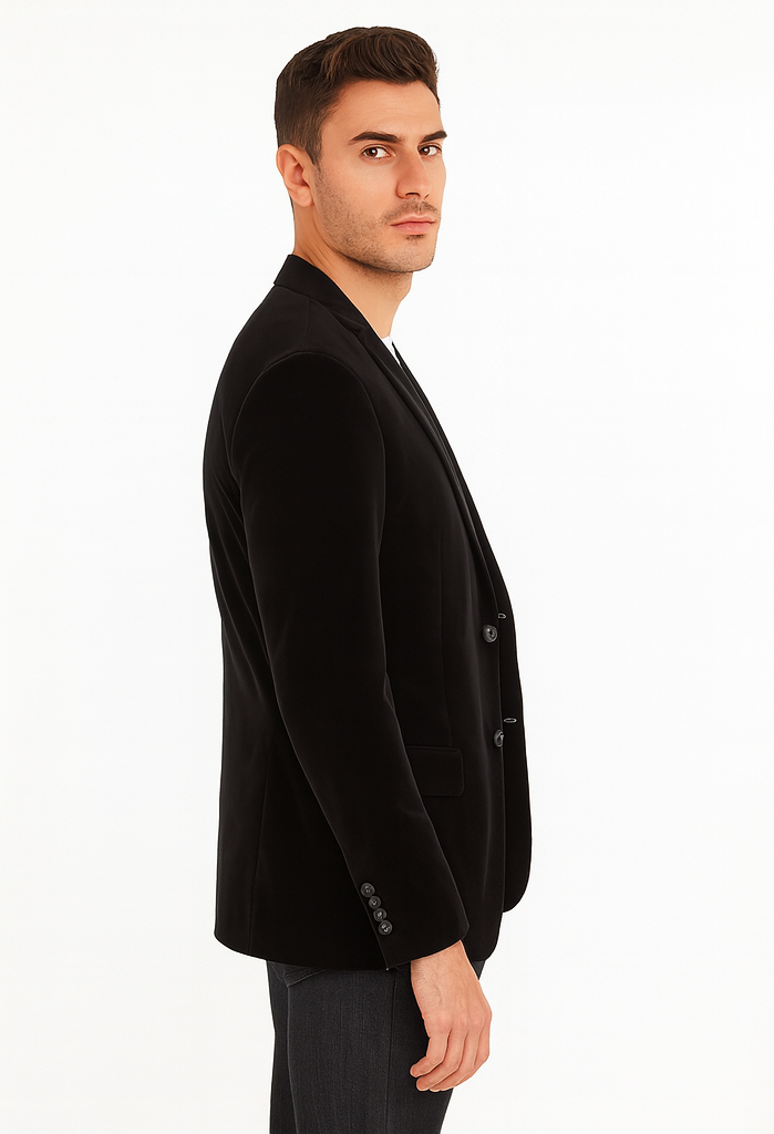 Black Velvet Modern Fit Men's Blazer