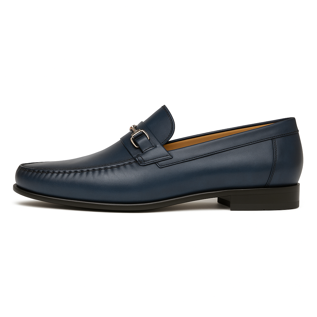 Mens Mezlan Brussels Calfskin Loafer with Metal Bit