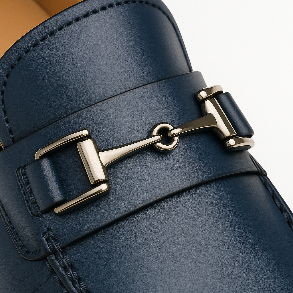 Mens Mezlan Brussels Calfskin Loafer with Metal Bit