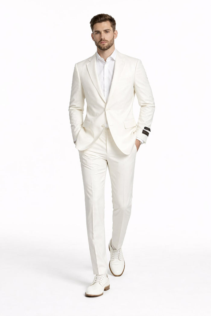 Tiglio Luxe Novello Off-white Wool Suit