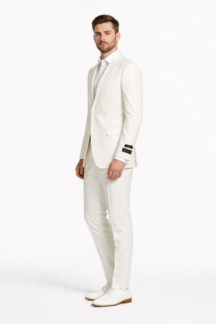 Tiglio Luxe Novello Off-white Wool Suit