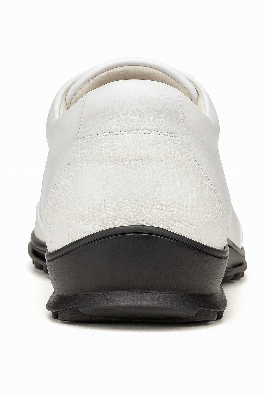 Los Altos Ostrich Leg Lace-Up Sneakers White