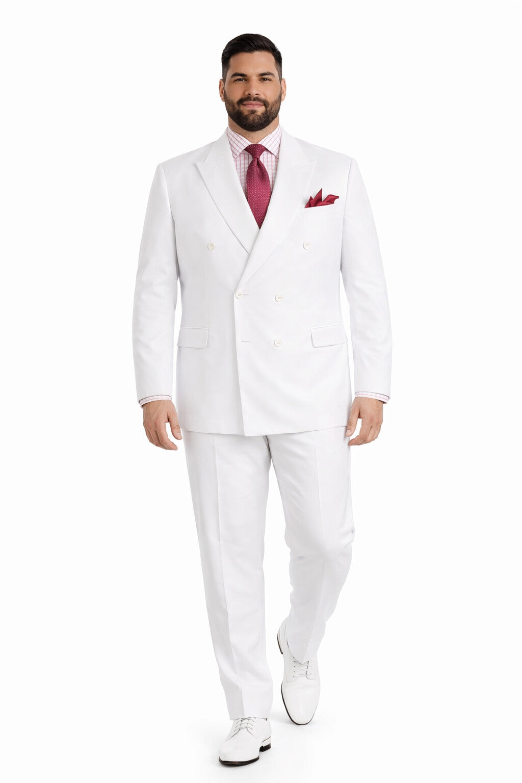 Apollo King Men's 2pc Double Breasted Outlet Suit Pleated Pants