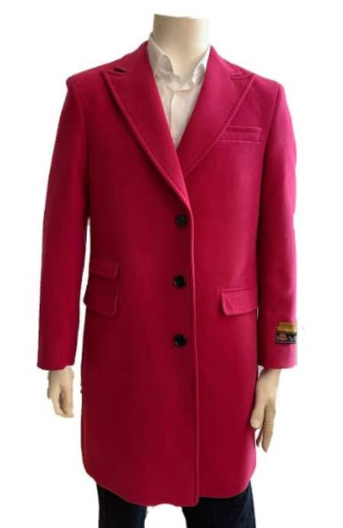 Wool Three Quarter Car Coat for Men