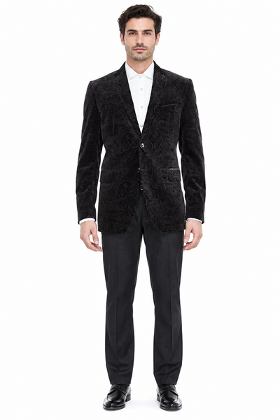 Men's Paisley Velvet ~ Velour Blazer Sport Coat Jacket