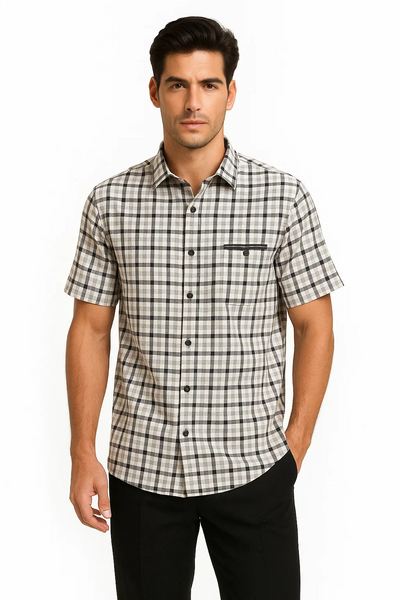 Mens Black Plaid 2-Piece Walking Suit by Zacchi
