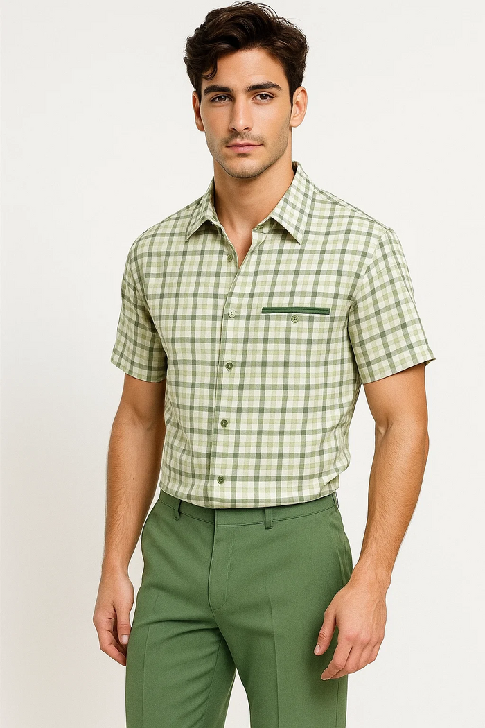 Men's Sage Plaid Walking Suit by Zacchi
