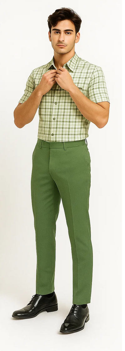 Men's Sage Plaid Walking Suit by Zacchi