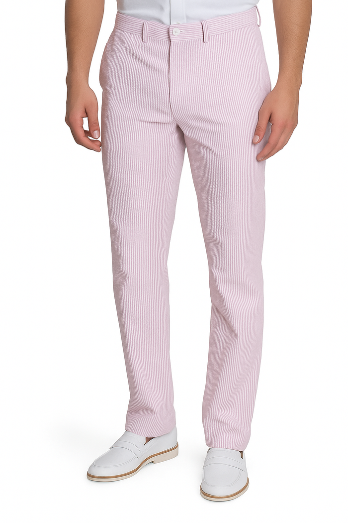 Men's Purple Lavender Seersucker Sear sucker suit dress pants
