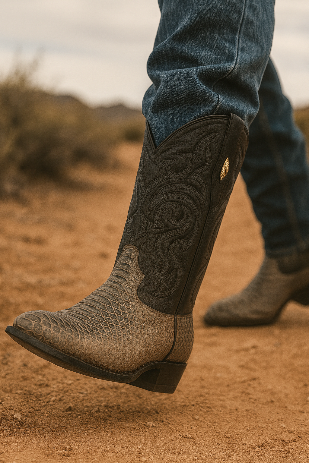 Men's Los Altos Python J-Toe Boots Rustic