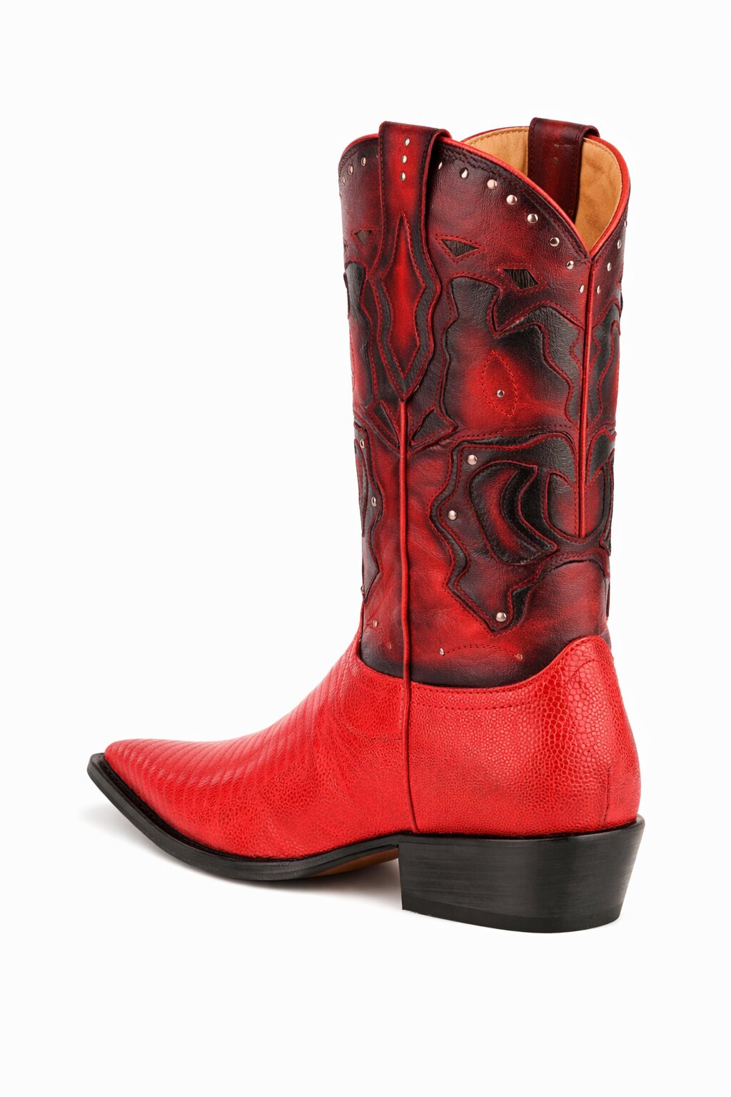 King Exotic Teju Lizard 3x Toe Red Boots