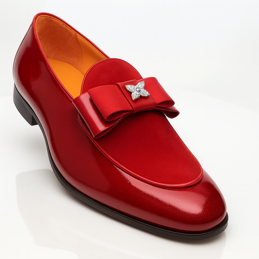 Tuxedo Shoes - Formal Wedding Shoes - Dress Prom Shoes Red