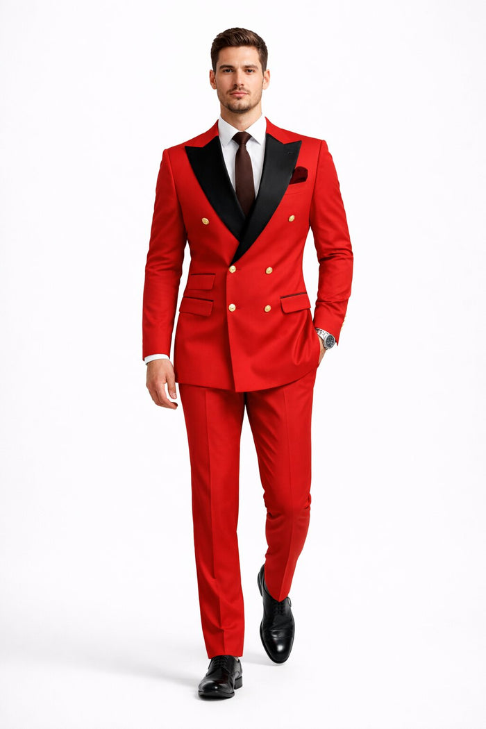 Double Breasted Tuxedo Groom Suit