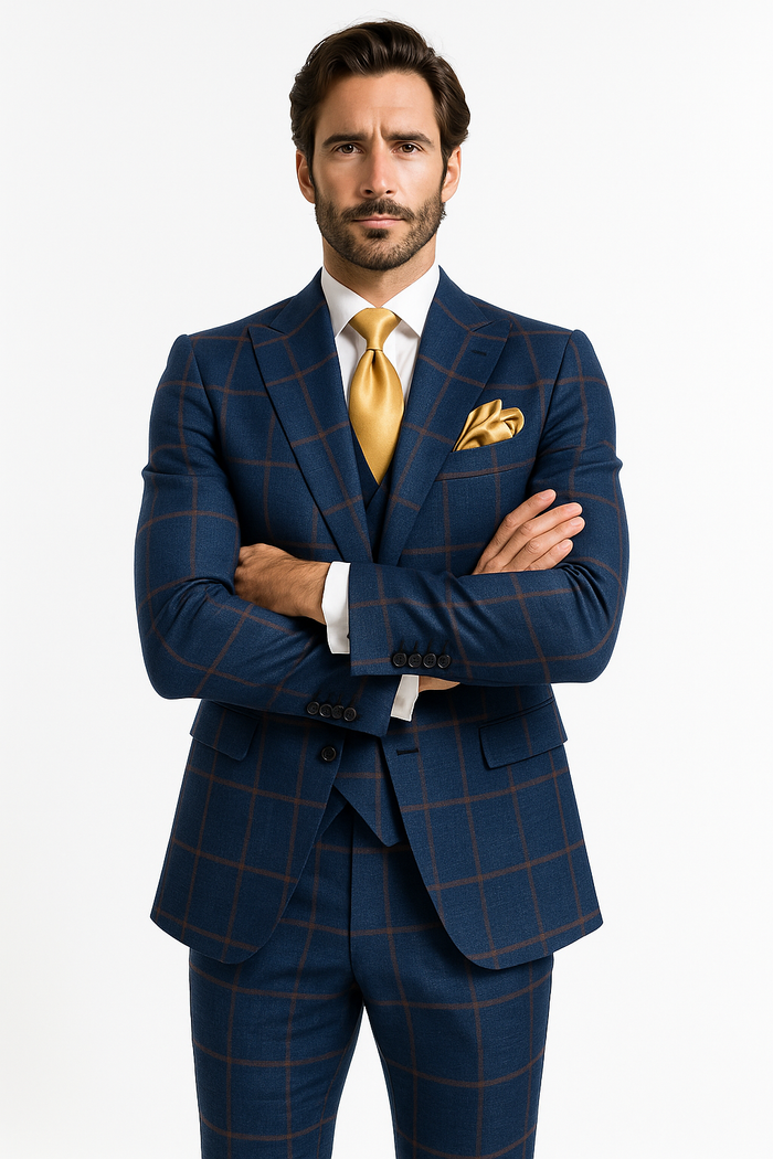 Rossi Man Max RM1840 Slim Fit 3-Piece Suit