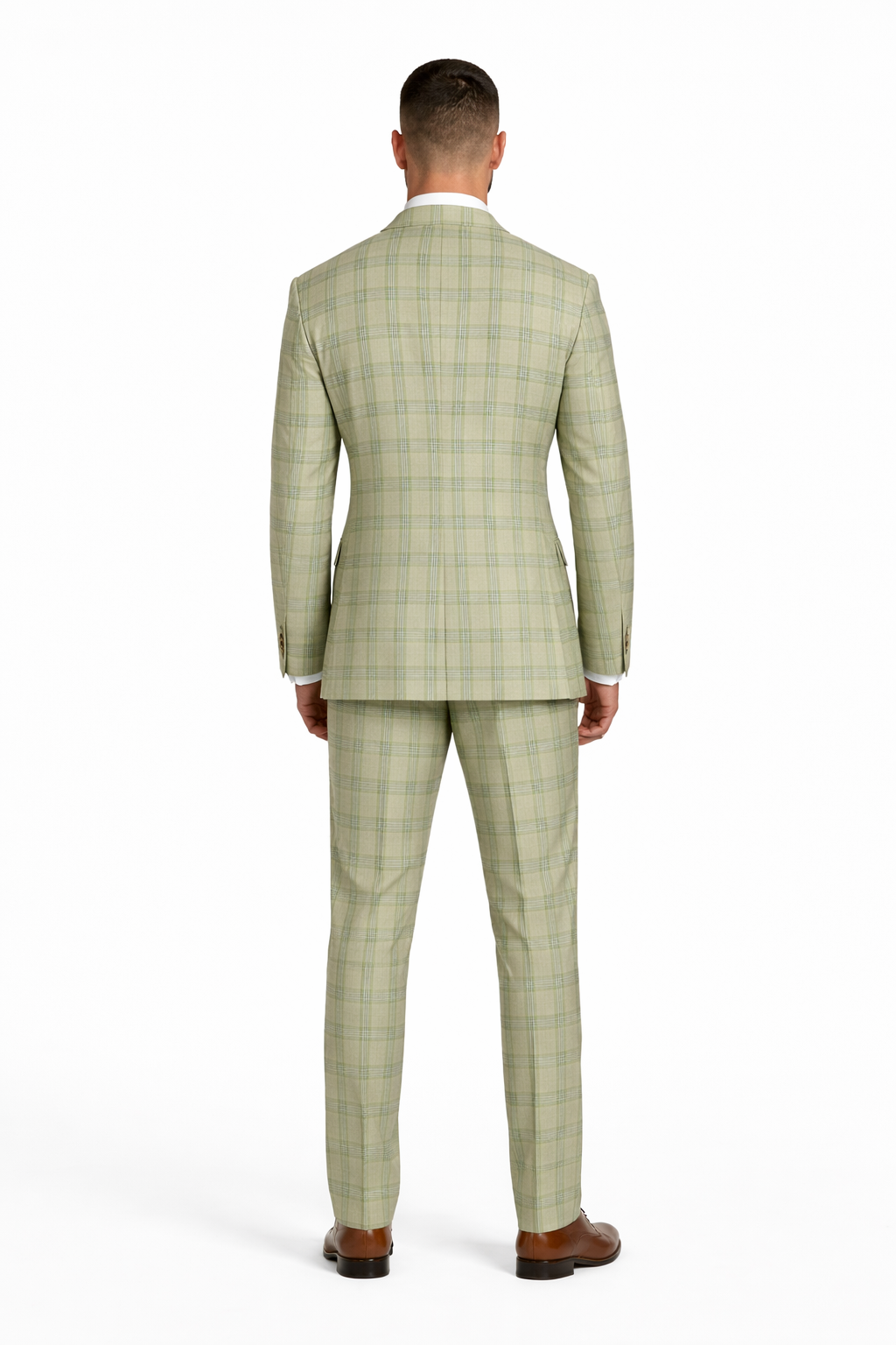 Stacy Adams Plaid Suit with Paisley Vest & Bow Tie