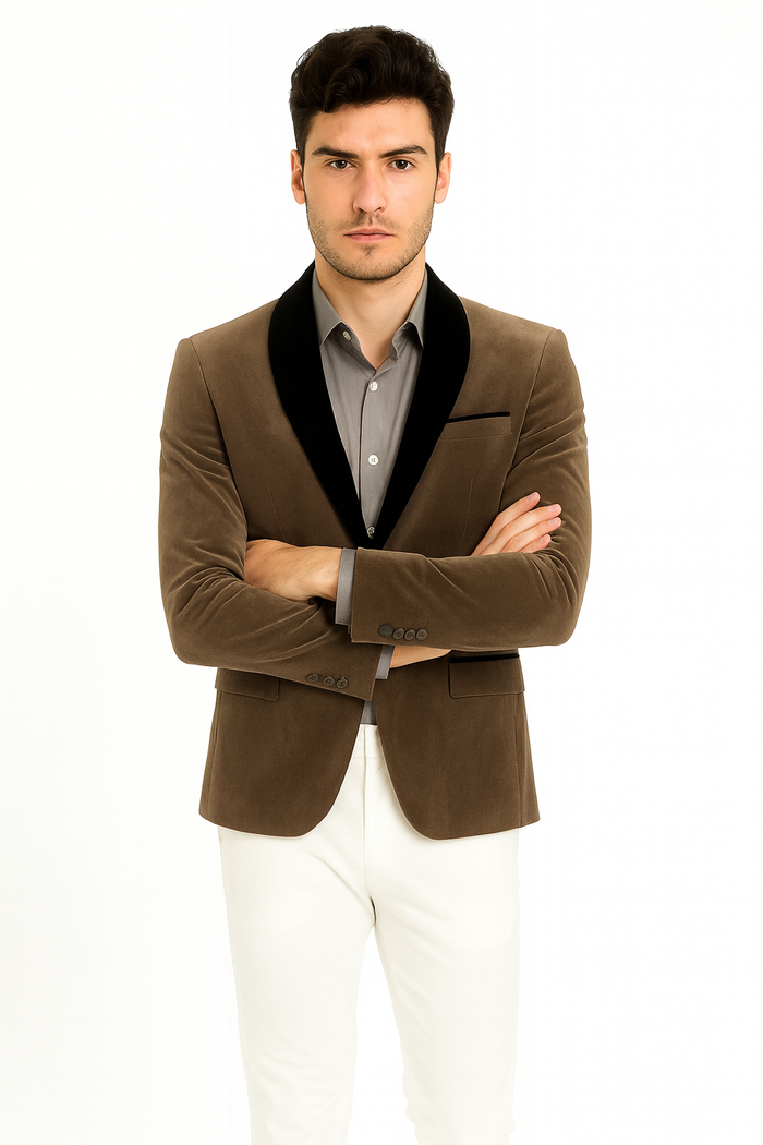 Men's Shawl Lapel Velvet Blazer Available In Gray ~ Grey Tuxedo / velour Men's blazer Jacket Men's / Tux /