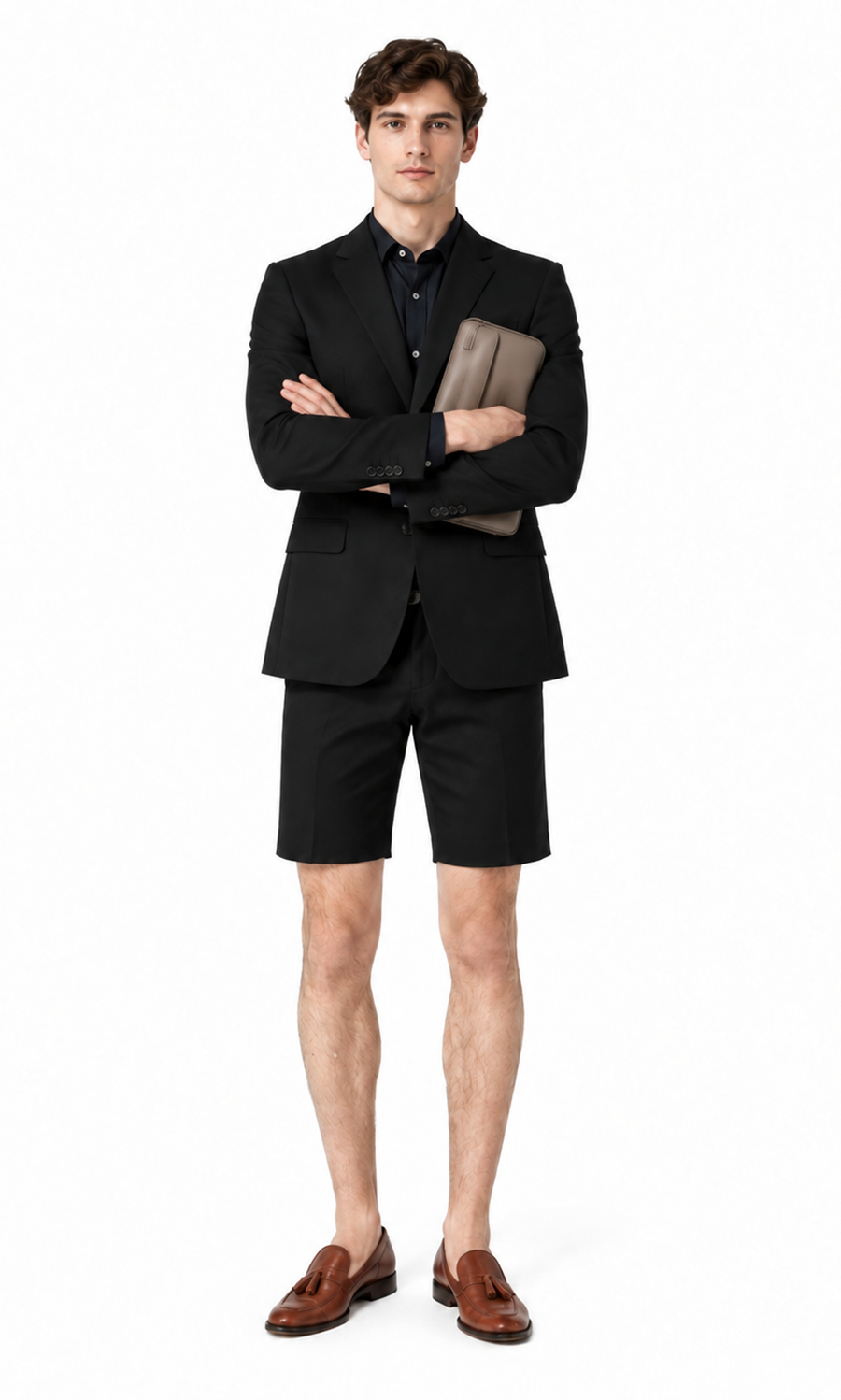 Mens Short Pants Suit Set Mens Suit For Men Jet Black