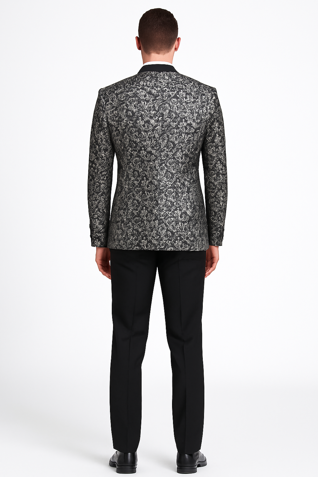 Paisley Blazer - Silver Tuxedo - Dinner Jacket - Prom Tuxedo