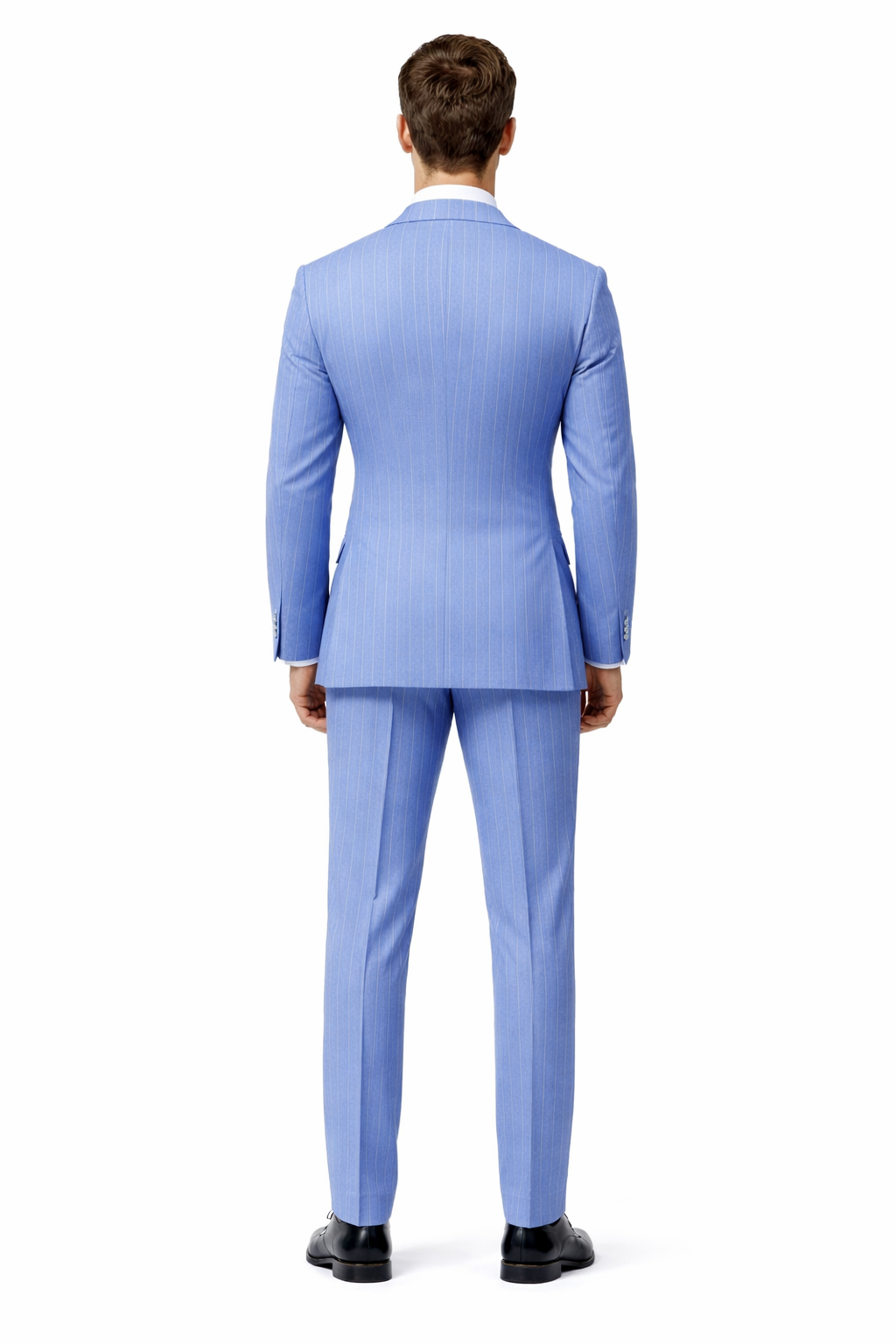 Sky Blue Stripe - Double Breasted Pinstripe Suit