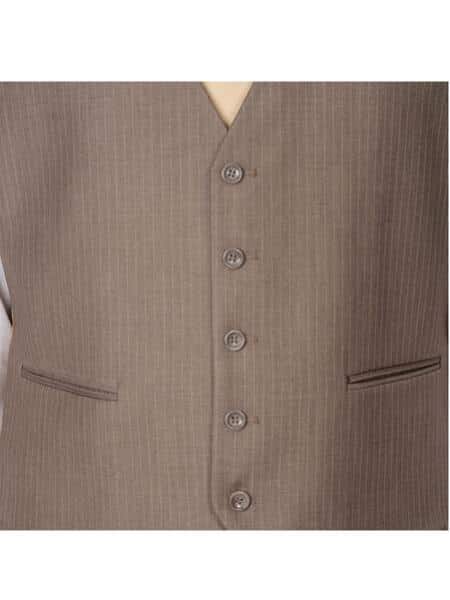 Soft Man Made Fiber Three Buttons Front Custom Special Notch Collared 3 Piece Gold Boy Suit