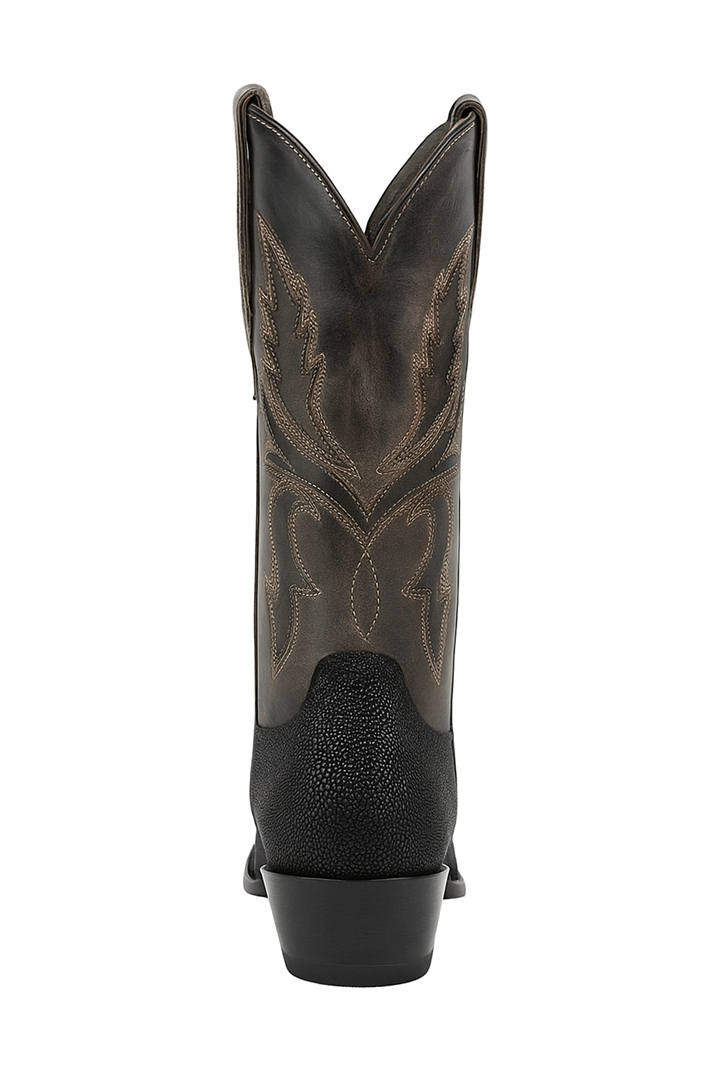 King Exotic Snip Toe Stingray Boots Black