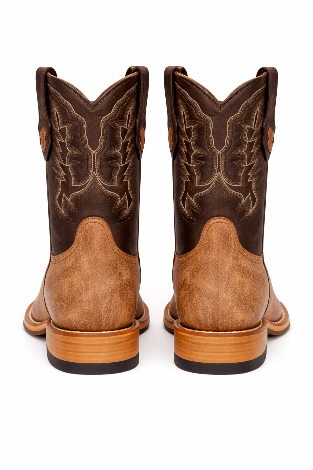 Mens Square Toe Smooth Ostrich Cowboy Boots