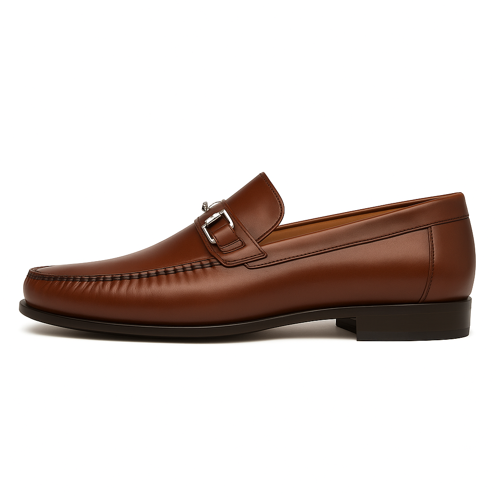 Mens Mezlan Brussels Calfskin Loafer with Metal Bit