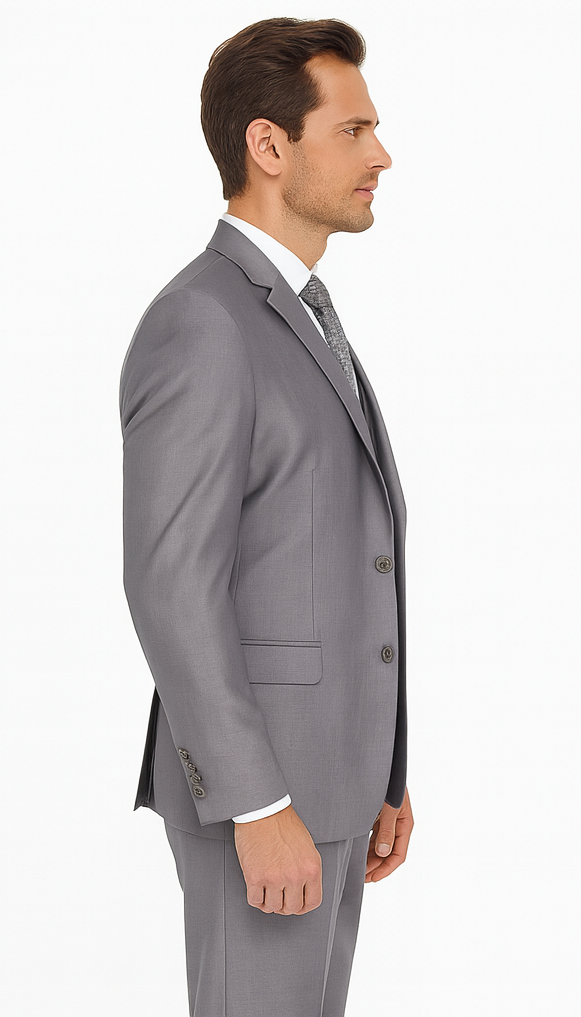 Mens Three Piece Suit - Vested Suit Mens Vested 3 Piece Grey Sharkskin Suit