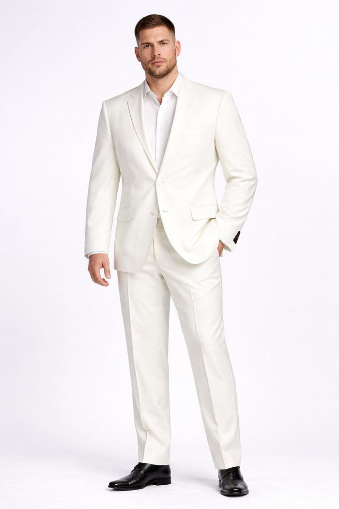 Tiglio Luxe Novello Off-white Wool Suit