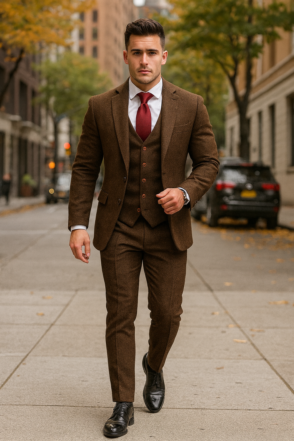 Mens Great Gatsby Costume - Great Gatsby Suit - Gatsby Clothes (Vest + Pants + Suit Shirt Tie Package)